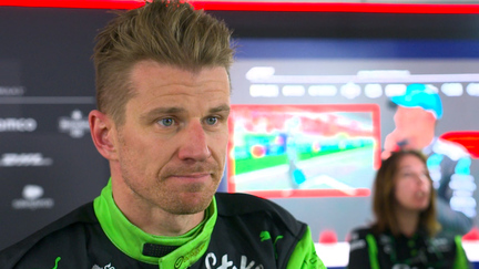  Hulkenberg frustrated after early spin at turn 3 in Shanghai